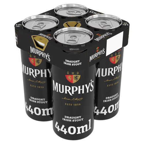 MURPHYS IRISH STOUT DRAUGHT 4 PACK CAN 1x6x440ML