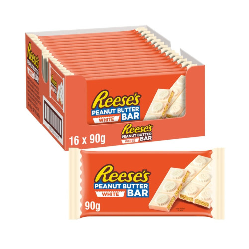 REESES PEANUT BUTTER BAR WHITE CHOCOLATE BLOCK 1x16x90G