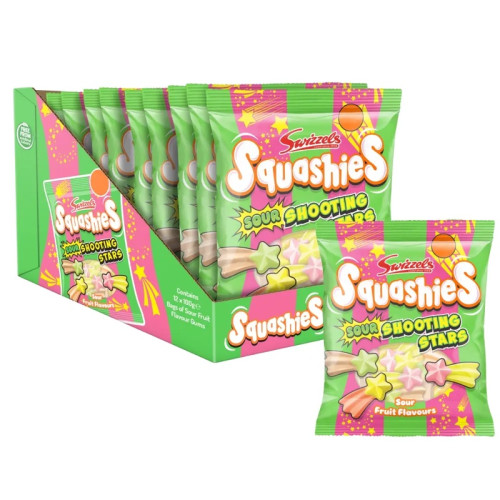 SQUASHIES SOUR SHOOTING STARS 1x12x100G