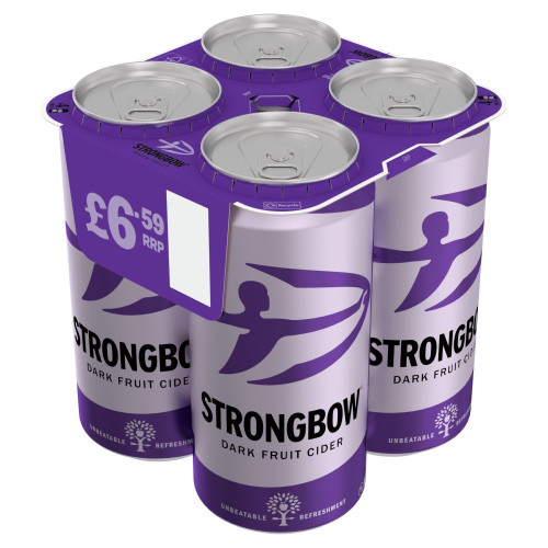 STRONGBOW DARK FRUIT CIDER 4 PACK CAN 1x6x440ML PMP &Acirc;&pound;6.59