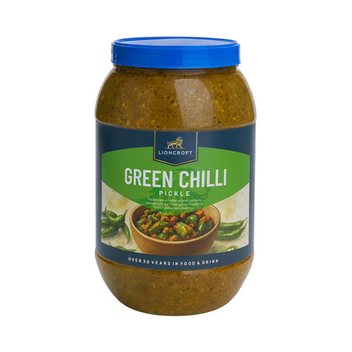 LIONCROFT GREEN CHILLI PICKLE 4x4.25KG