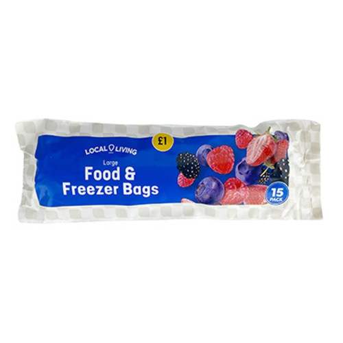 LOCAL LIVING FOOD FREEZER BAG LARGE 1x15s PMP &Acirc;&pound;1