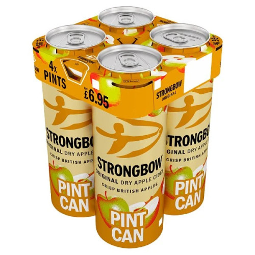 STRONGBOW ORIGINAL CIDER 4 PACK CAN 1x6x568ML PMP &Acirc;&pound;6.95