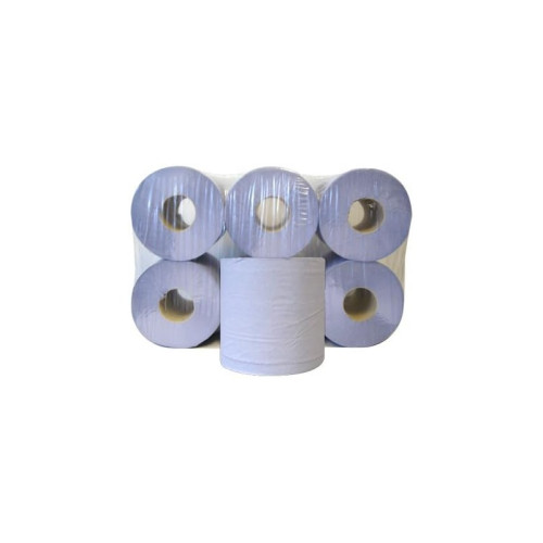 LIONCROFT BLUE 2 PLY CENTRE FEED ROLLS 1x6x110M