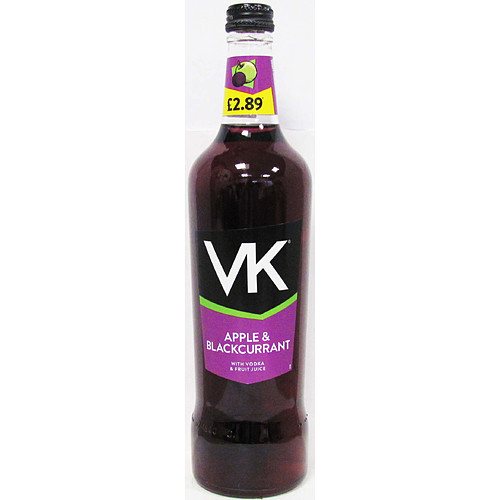 VK APPLE BLACK CURRANT READY TO DRINK BOTTLE 1x6x70CL PMP &Acirc;&pound;2.89