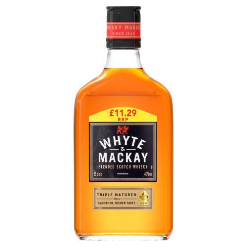 WHYTE & MACKAY BLENDED TRIPLE MATURED SCOTCH WHISKY BOTTLE 12x35CL PMP &Acirc;&pound;11.29