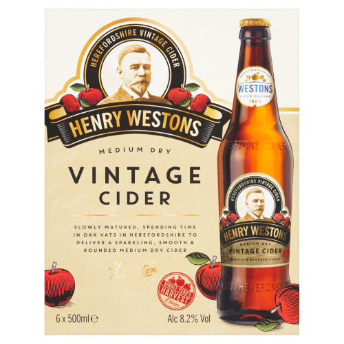 HENRY WESTONS VINTAGE PEAR CIDER BOTTLE 1x8x500ML