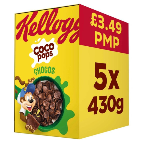 KELLOGGS COCO POPS CHOCOS CEREAL 1x5x430G PMP &Acirc;&pound;3.49