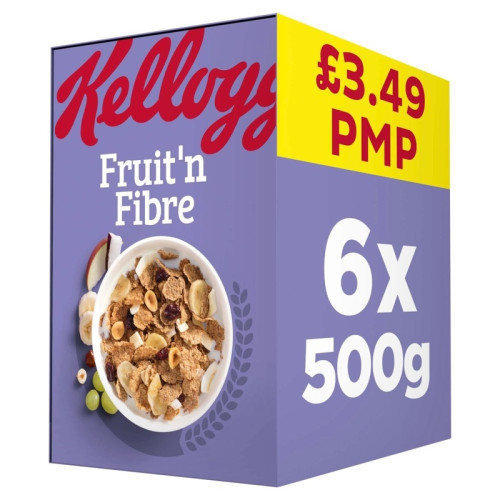 KELLOGGS FRUIT & FIBRE CEREAL 1x6x500G PMP &Acirc;&pound;3.49