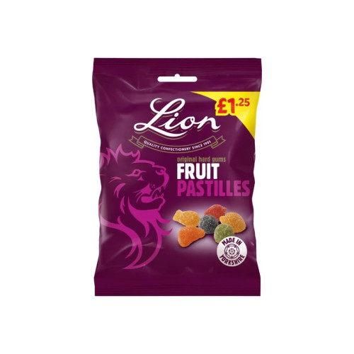 LION FRUIT PASTILLES SWEETS 1x12x130G PMP &Acirc;&pound;1.25