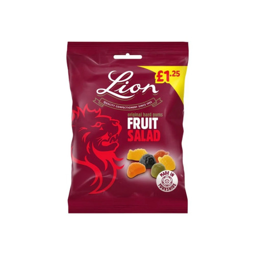 LION FRUIT SALAD SWEETS 1x12x130G PMP &Acirc;&pound;1.25