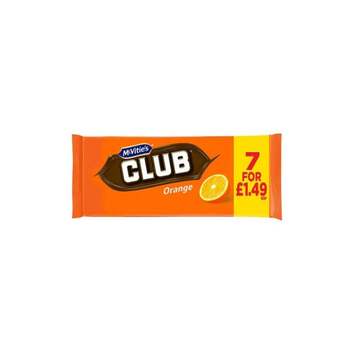 MCVITIES CLUB ORANGE CHOCOLATE BISCUIT 1x12x7PK PMP &Acirc;&pound;1.49