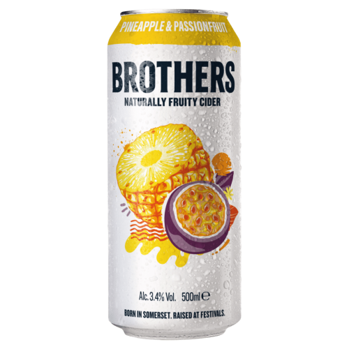 BROTHERS PINEAPPLE & PASSIONFRUIT CIDER BOTTLE 1x10x500ML