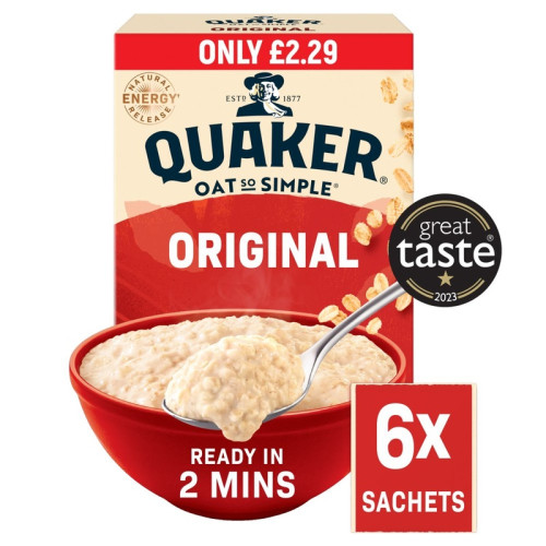 QUAKER SO SIMPLE OAT 1x8x162G PMP &Acirc;&pound;2.29