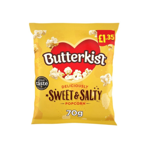 BUTTERKIST SWEET & SALTED POPCORN 1x15x70G PMP &Acirc;&pound;1.35