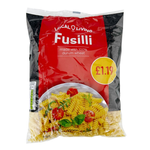 LOCAL LIVING FUSILLI PASTA 1x12x500G PMP &Acirc;&pound;1.19