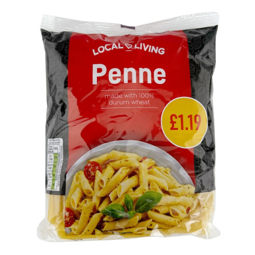 LOCAL LIVING PENNE PASTA 1x12x500G PMP &Acirc;&pound;1.19