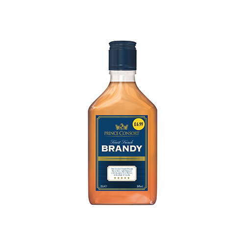 PRINCE CONSORT BRANDY BOTTLE 1x20CL PMP &Acirc;&pound;6.99