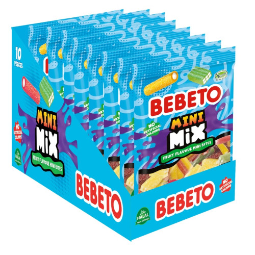 BEBETO MINI MIX FRUIT FLAVOUR MINI BITES 1x10x130G PMP &Acirc;&pound;1