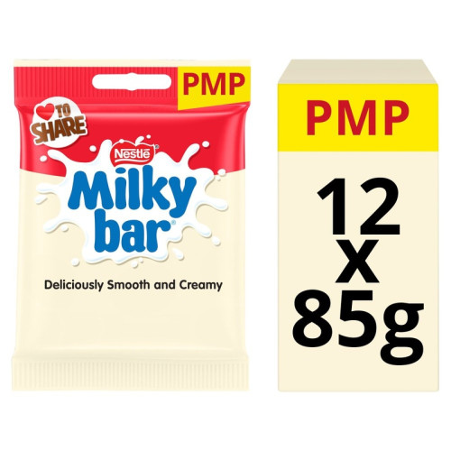 MILKYBAR GIANT BUTTONS WHITE CHOCOLATE SHARIING BAG 1x12x85G PMP &Acirc;&pound;1.65