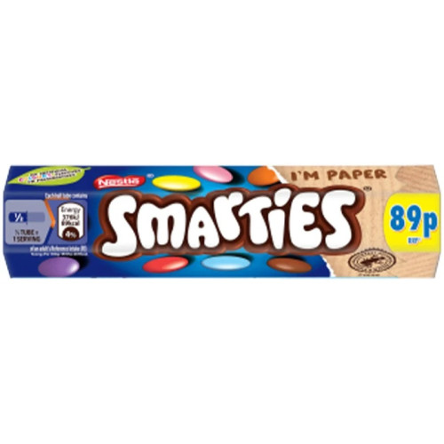 SMARTIES CHOCOLATE HEXATUBE 1x24x38G PMP &Acirc;&pound;0.89