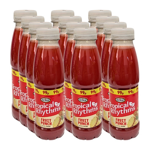 GRACE TROPICAL RHYTHMS FRUIT PUNCH BOTTLE 1x12x330ML PMP &Acirc;&pound;0.99