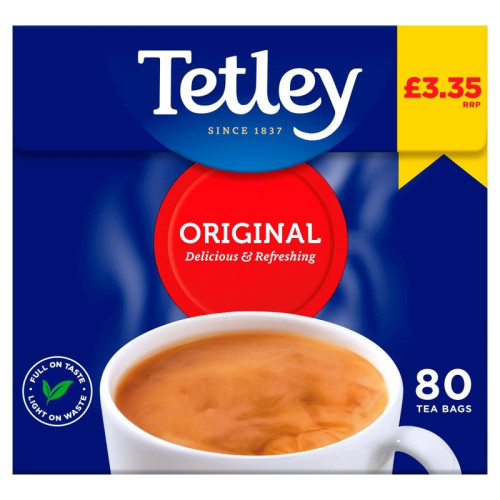 TETLEY ORIGINAL TEA BAGS 1x6x80s PMP &Acirc;&pound;3.35