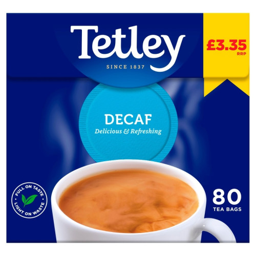TETLEY DECAF TEA BAGS 1x6x80s PMP &Acirc;&pound;3.35