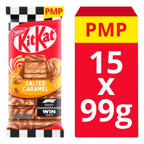 KITKAT SALTED CARAMEL SHARING BAR 15x99G PMP &Acirc;&pound;1.65
