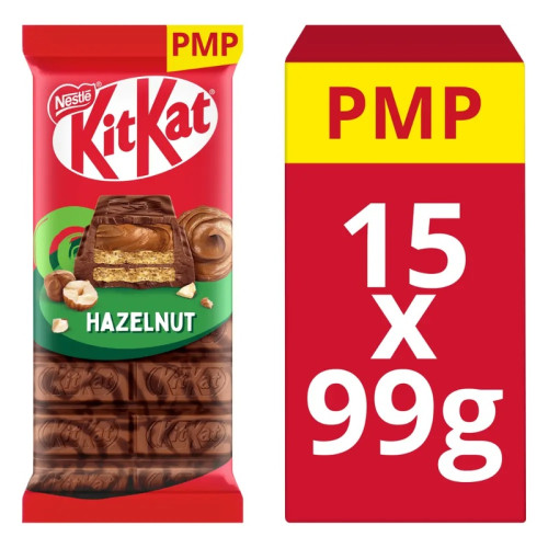 KITKAT HAZELNUT SHARING BAR 15x99G PMP &Acirc;&pound;1.65