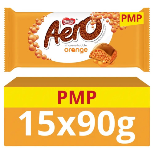 AERO ORANGE CHOCOLATE SHARING BAR 15x90G PMP &Acirc;&pound;1.65