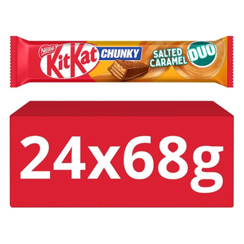 KITKAT CHUNKY DUO SALTED CARAMEL CHOCOLATE BAR 24X68G