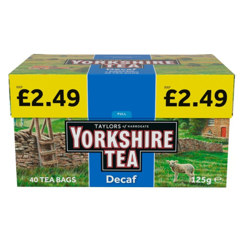 YORKSHIRE DECAF TEA BAGS 5x40s PMP &Acirc;&pound;2.49