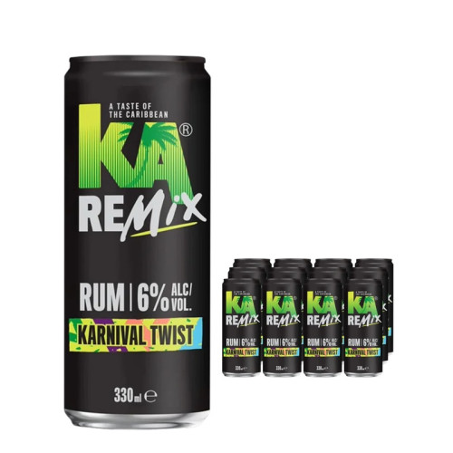 KA SPARKLING CARIBBEAN RUM & KARNIVAL TWIST 12x330ML