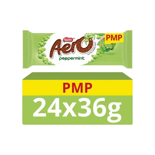 AERO BUBBLY PEPPERMINT CHOCOLATE BAR 24x36G PMP &Acirc;&pound;0.89
