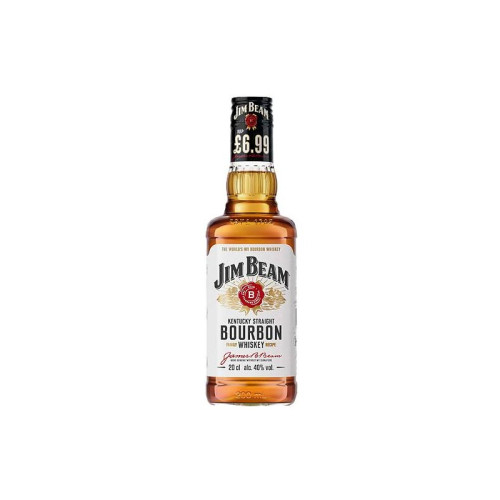 JIM BEAM WHITE LABEL WHISKEY BOTTLE 24x20CL PMP &Acirc;&pound;6.99