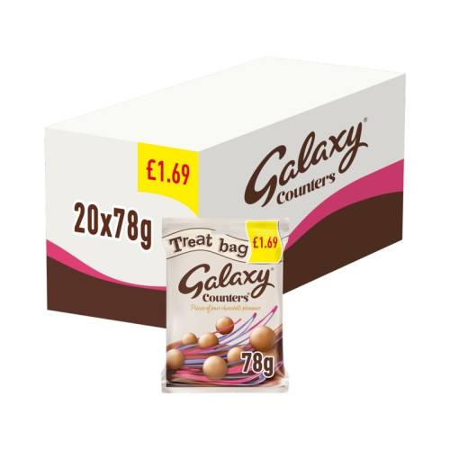 GALAXY COUNTERS BUTTONS MILK CHOCOLATE TREAT BAG 20x78G PMP &Acirc;&pound;1.69