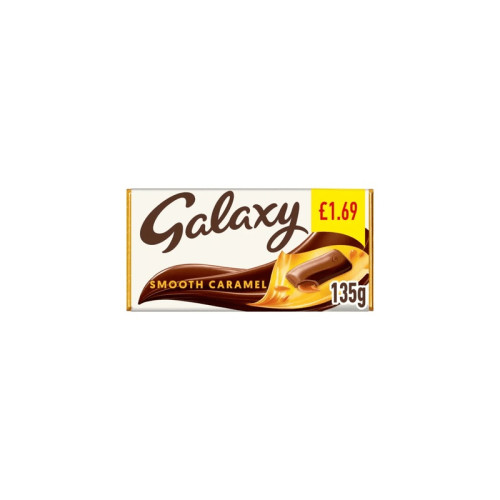 GALAXY CARAMEL CHOCOLATE BLOCK 24x135G PMP &Acirc;&pound;1.69
