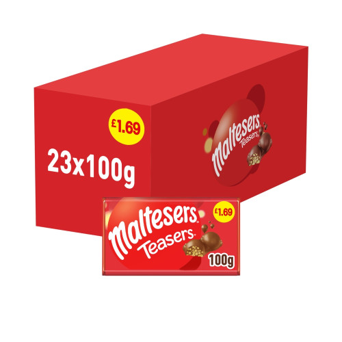 MALTESERS TEASERS CHOCOLATE BLOCK 23x100G PMP &Acirc;&pound;1.69