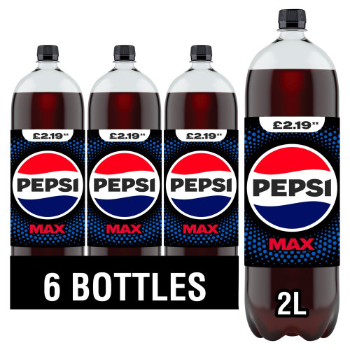 PEPSI MAX BOTTLE 6x2L PMP &Acirc;&pound;2.19
