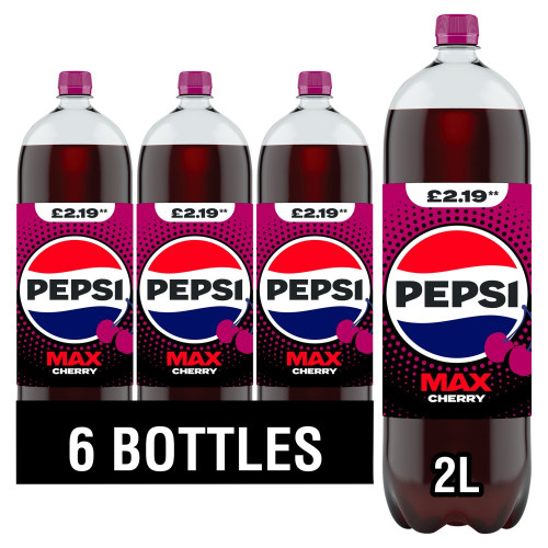 PEPSI MAX CHERRY BOTTLE 6x2L PMP &Acirc;&pound;2.19