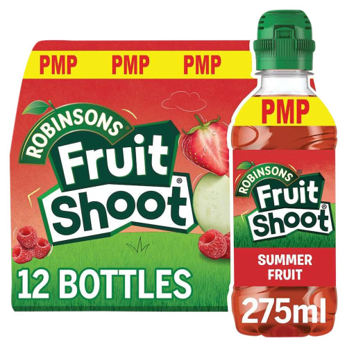 ROBINSONS FRUIT SHOOT NAS SUMMER FRUIT BOTTLE 12x275ML PMP &Acirc;&pound;0.99
