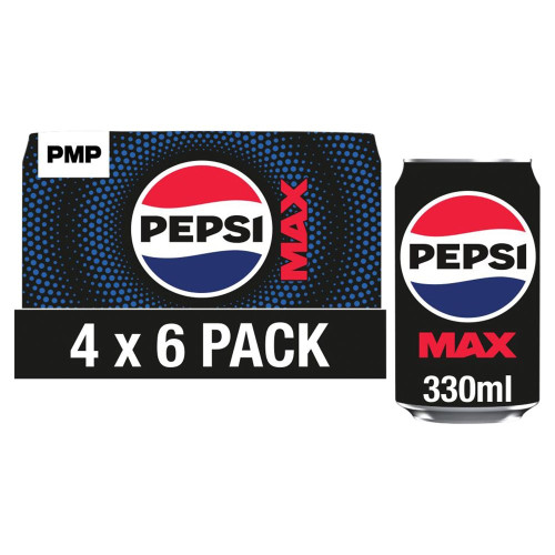 PEPSI MAX 6 PACK CAN 1x4x330ML PMP &Acirc;&pound;3.29