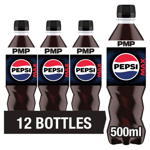 PEPSI MAX BOTTLE 12x500ML PMP &Acirc;&pound;1.39