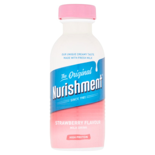 NURISHMENT MILK STRAWBERRY BOTTLE 6x330ML PMP &Acirc;&pound;1.29