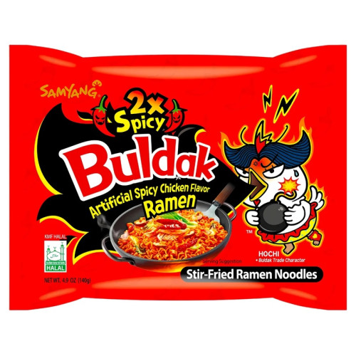 SAMYANG BULDAK NOODLES EXTREME HOT CHICKEN 1x5x140G