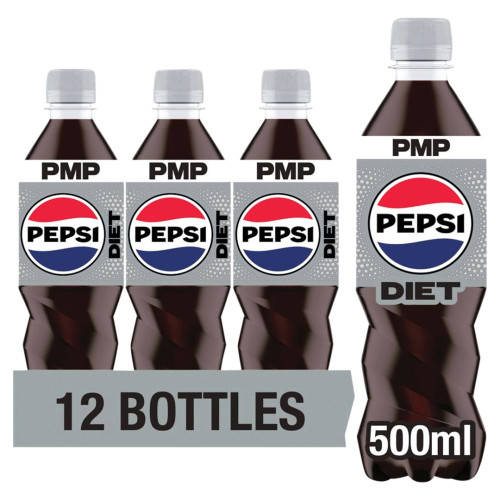 PEPSI DIET BOTTLE 12x500ML PMP &Acirc;&pound;1.39