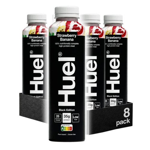 HUEL BLACK EDITION READY TO DRINK STRAWBERRY & BANANA 8x500ML