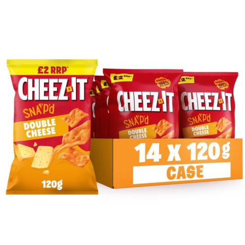 CHEEZ IT DOUBLE CHEESE CRISPS 14x120G PMP &Acirc;&pound;2.00