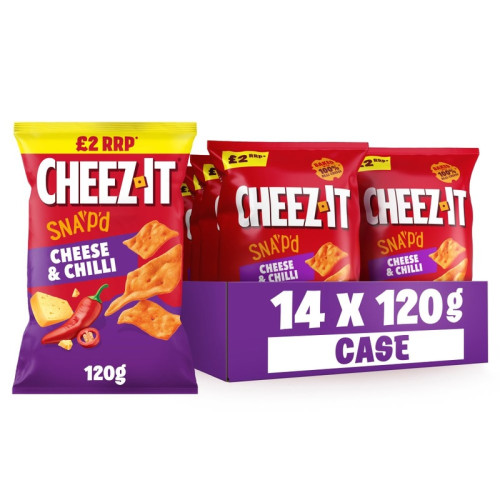 CHEEZ IT CHEESE AND CHILLI CRISPS PMP 14x120G PMP &Acirc;&pound;2.00